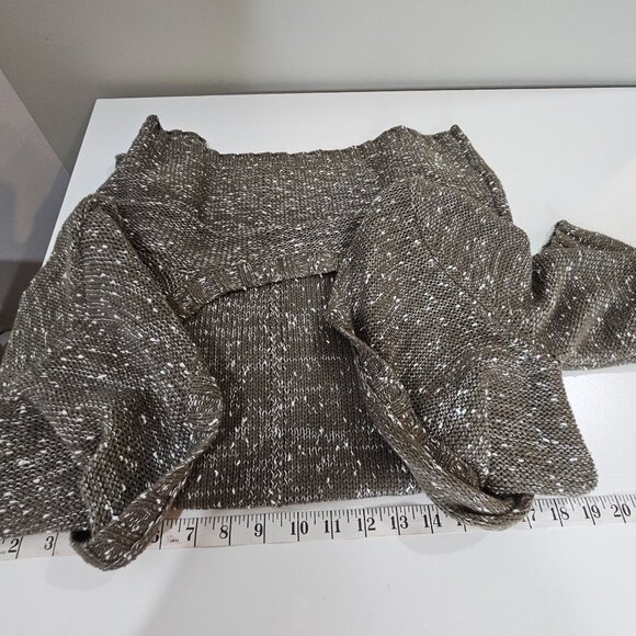 Habitat Cardigan Womens XS Open Drape Front Sweater Pockets Olive Green - Picture 8 of 9